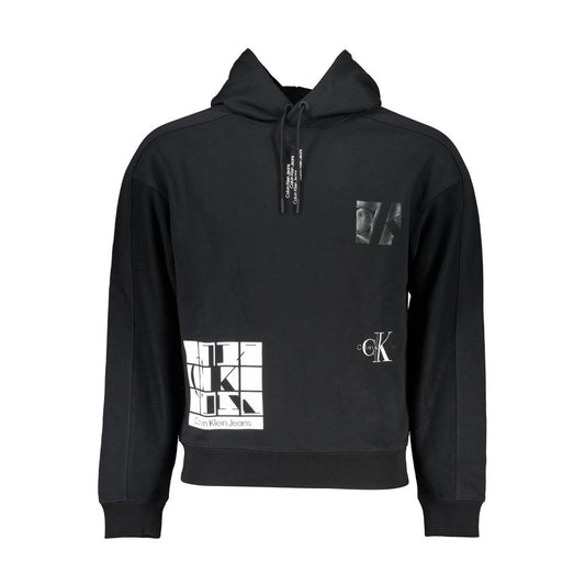 Black Cotton Men Sweater