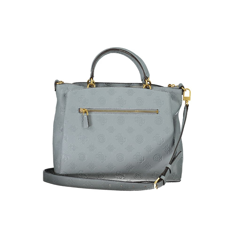 Light Blue Polyethylene Women Handbag