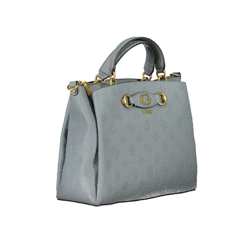 Light Blue Polyethylene Women Handbag