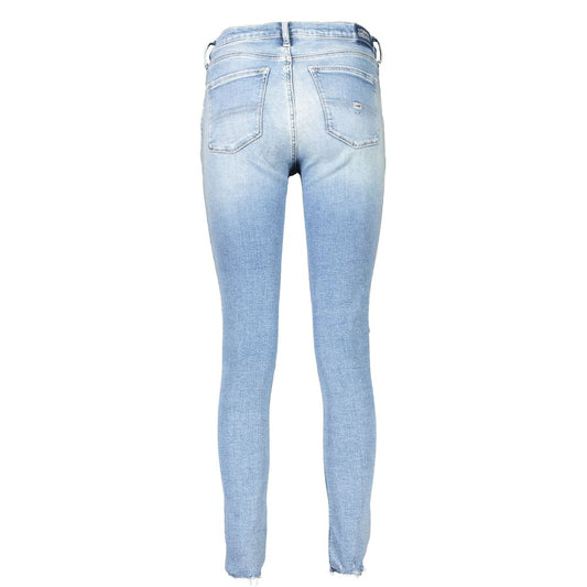 Light Blue Cotton Women Jeans