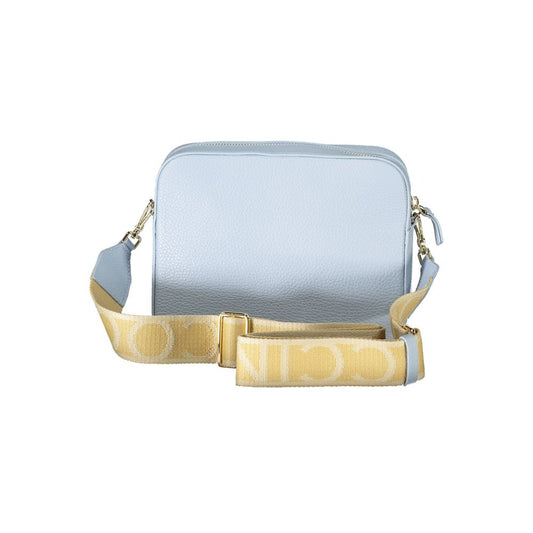 Light Blue Leather Women Handbag