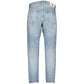 Light Blue Cotton Men Jeans