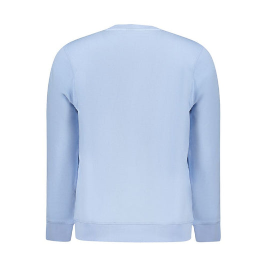 Light Blue Cotton Men Sweater