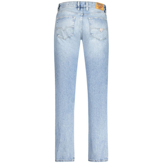 Light Blue Recycled Cotton Men Jeans