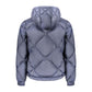 Blue Polyester Men Jacket