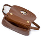Roxy Brown Calfskin Shoulder Flap Bag