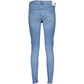 Light Blue Cotton Women Skinny Jean