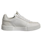 White Miami Leather Low Top Sneakers Shoes