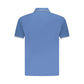 Blue Cotton Men Polo Shirt