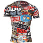 Multicolor Patchwork Cotton Crew Neck T-shirt