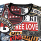 Multicolor Patchwork Cotton Crew Neck T-shirt