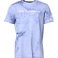 Blue Cotton Logo Print Crew Neck T-shirt