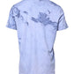 Blue Cotton Logo Print Crew Neck T-shirt