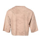 Beige Tie Dye Logo Print Cropped T-shirt