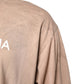 Beige Tie Dye Logo Print Cropped T-shirt