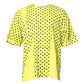 Yellow Cotton DG Heart Print Crew Neck T-shirt