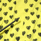 Yellow Cotton DG Heart Print Crew Neck T-shirt