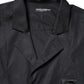 Black Short Sleeves Button Down Casual Shirt