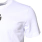 White Cotton DG Embroidery Crew Neck T-shirt