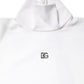 White Cotton Turtleneck DG Applique T-shirt