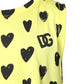 Yellow Cotton Sleeveless DG Heart T-shirt