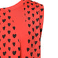 Red Cotton Sleeveless DG Heart Logo T-shirt