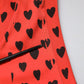 Red Cotton Sleeveless DG Heart Logo T-shirt