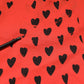 Red Cotton Sleeveless DG Heart Logo T-shirt