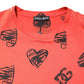 Red Cotton Short Sleeve DG Heart Logo T-shirt