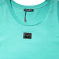 Green Sleeveless Logo Round Neck T-shirt