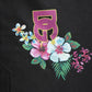 Black DG Floral Print Crew Neck T-shirt