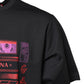Black Cotton Graphic Print Crew Neck T-shirt