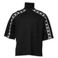 Black Cotton DG Print Turtleneck T-shirt