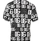 Black White Silk Knit DG Print T-shirt