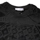 Black Cotton Bandana Logo Crew Neck T-shirt