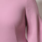 Pink Polyester Long Sleeves Sheath Mini Dress