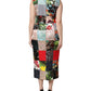 Multicolor Patchwork Sleeveless Sheath Dress