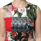 Multicolor Patchwork Sleeveless Sheath Dress