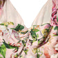 Pink Floral Silk Fit And Flared Midi Dress