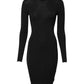 Black Long Sleeves Bodycon Sheath Dress