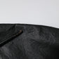 Black Cotton Short Sleeves V-neck T-shirt