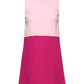 Pink Blue Wool Sleeveless Shift Mini Dress
