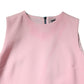 Pink Blue Wool Sleeveless Shift Mini Dress