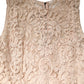 Beige Floral Lace Sleeveless Sheath Dress