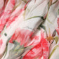 White Floral Silk Halter A-line Maxi Dress