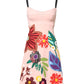 Pink Floral Print Spaghetti Strap Mini Dress