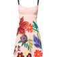 Pink Floral Print Spaghetti Strap Mini Dress