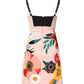 Pink Floral Print Spaghetti Strap Mini Dress
