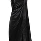 Black Strapless Sheath A-line Mini Dress