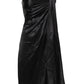 Black Strapless Sheath A-line Mini Dress